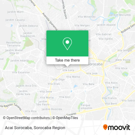 Acai Sorocaba map