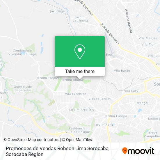 Promocoes de Vendas Robson Lima Sorocaba map