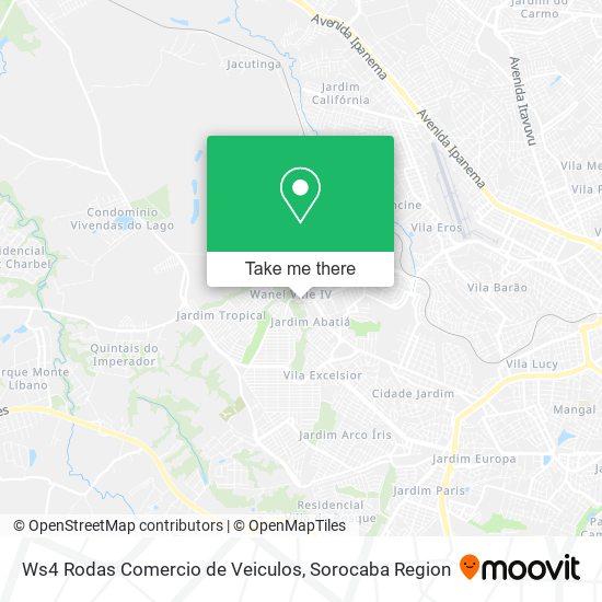 Ws4 Rodas Comercio de Veiculos map