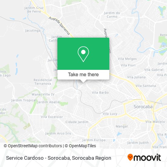 Service Cardoso - Sorocaba map