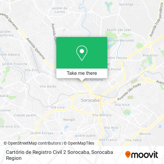 Cartório de Registro Civil 2 Sorocaba map