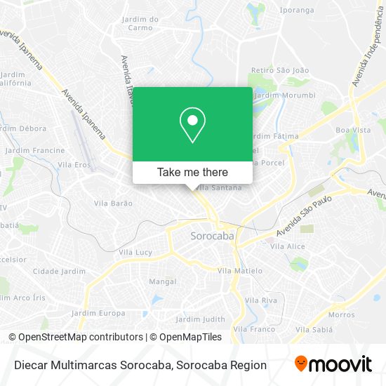Diecar Multimarcas Sorocaba map