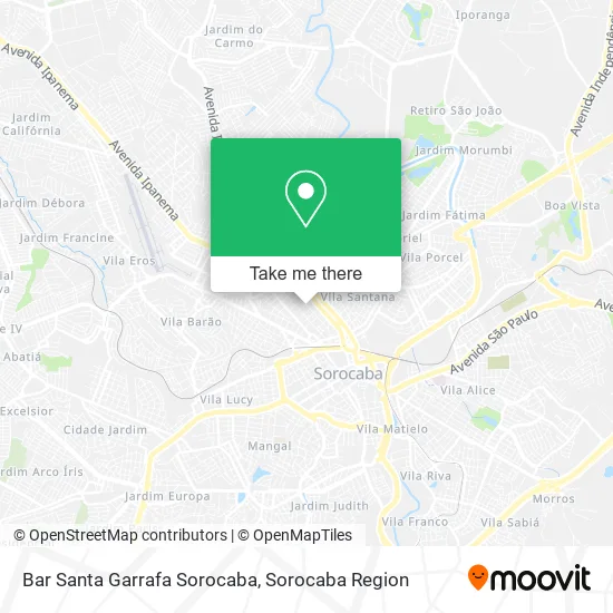 Bar Santa Garrafa Sorocaba map