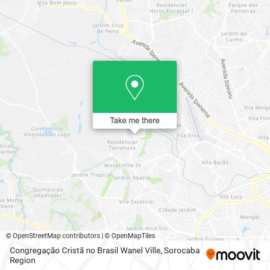 Congregação Cristã no Brasil Wanel Ville map