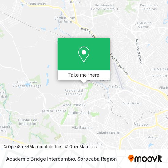 Academic Bridge Intercambio map