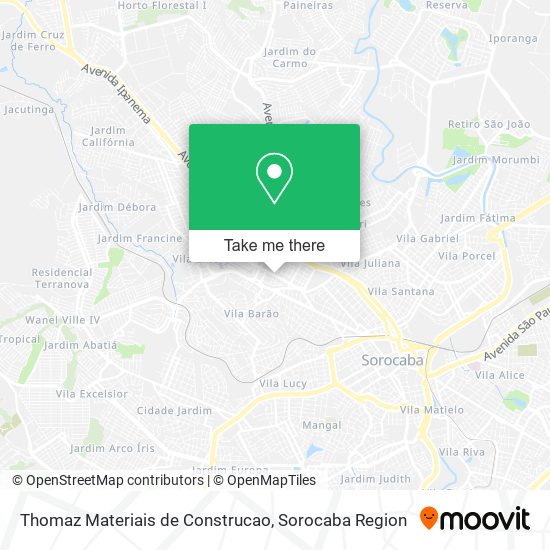 Mapa Thomaz Materiais de Construcao