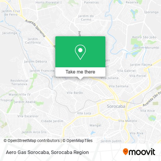 Aero Gas Sorocaba map
