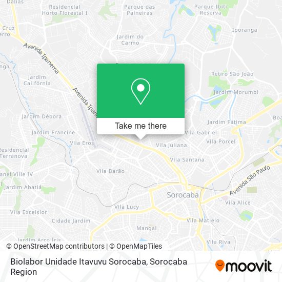 Biolabor Unidade Itavuvu Sorocaba map