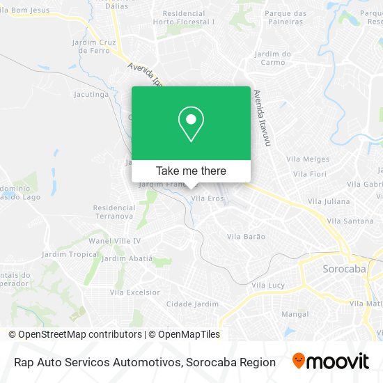Rap Auto Servicos Automotivos map