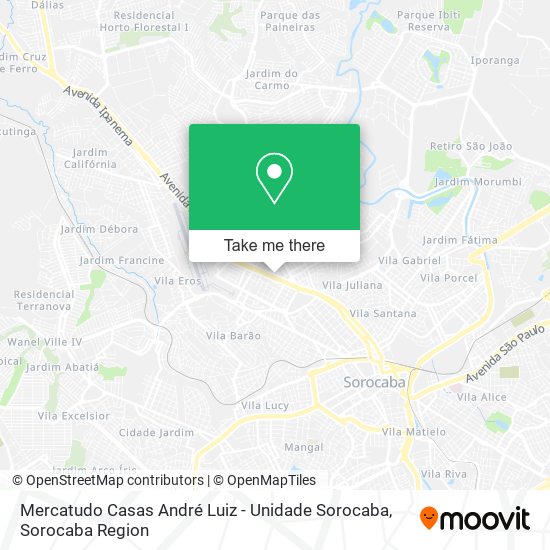 Mercatudo Casas André Luiz - Unidade Sorocaba map