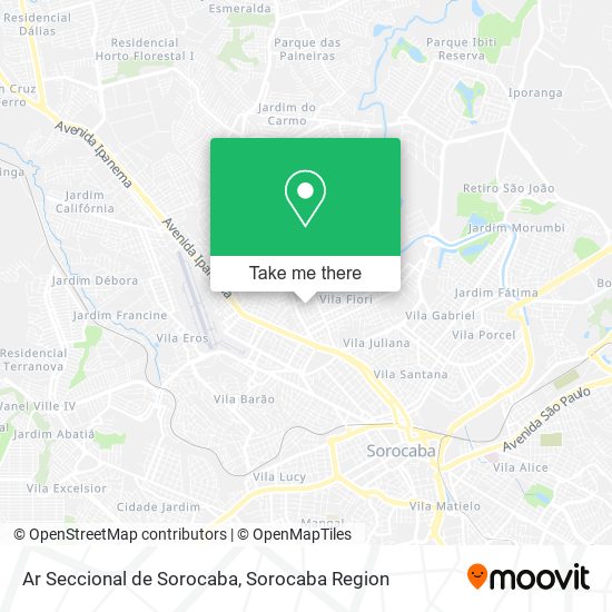 Mapa Ar Seccional de Sorocaba