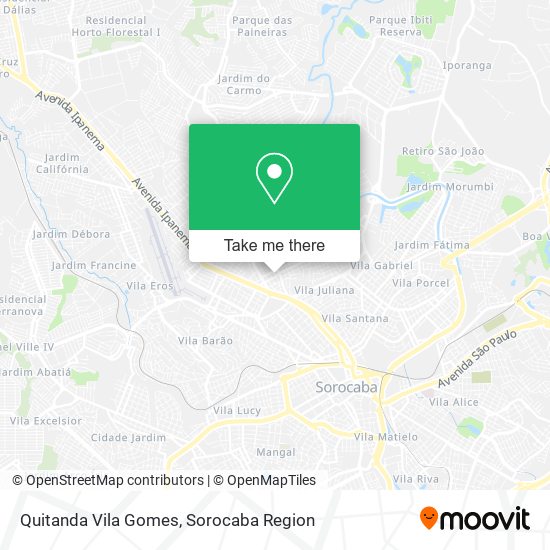 Quitanda Vila Gomes map