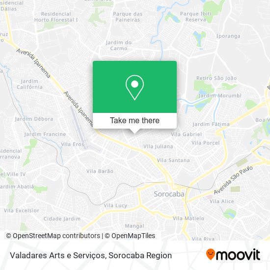 Valadares Arts e Serviços map