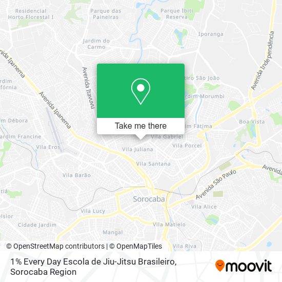 Mapa 1% Every Day Escola de Jiu-Jitsu Brasileiro