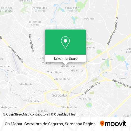 Gs Monari Corretora de Seguros map