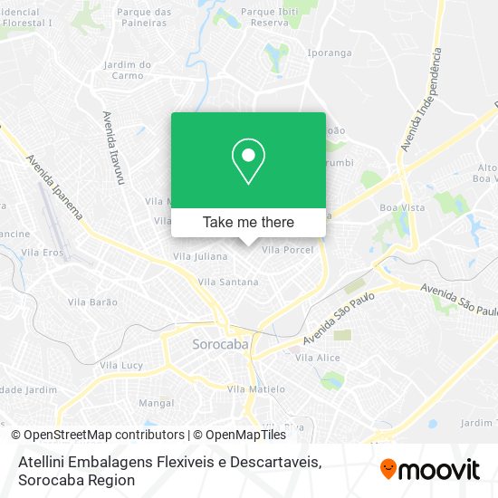 Mapa Atellini Embalagens Flexiveis e Descartaveis