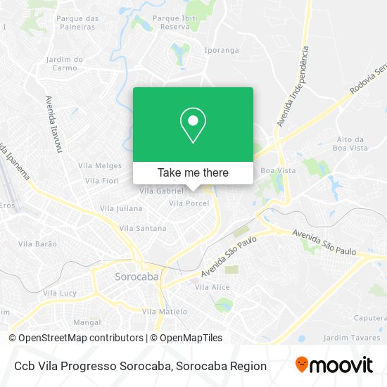 Ccb Vila Progresso Sorocaba map