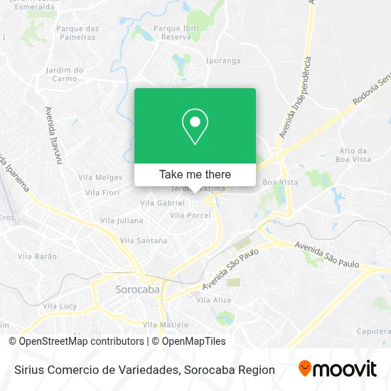 Sirius Comercio de Variedades map