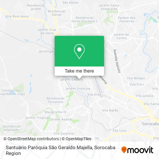 Mapa Santuário Paróquia São Geraldo Majella