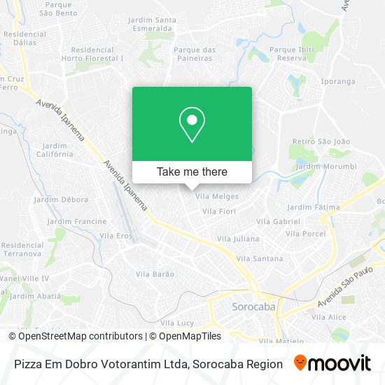 Pizza Em Dobro Votorantim Ltda map