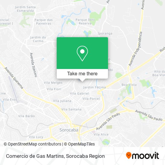 Mapa Comercio de Gas Martins