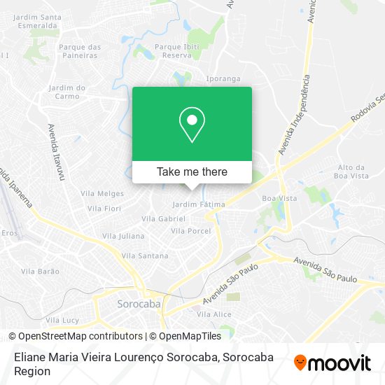 Eliane Maria Vieira Lourenço Sorocaba map