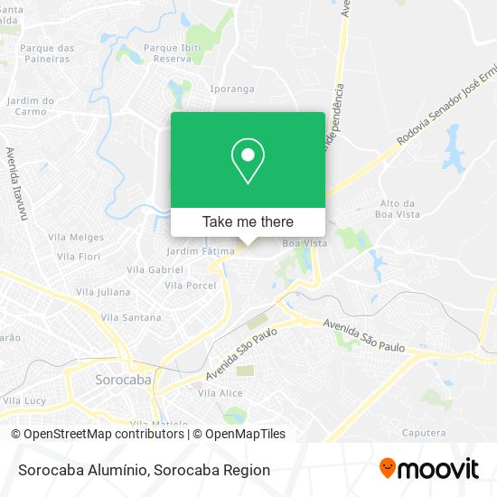 Mapa Sorocaba Alumínio