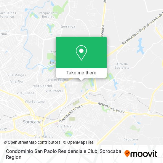 Mapa Condominio San Paolo Residenciale Club