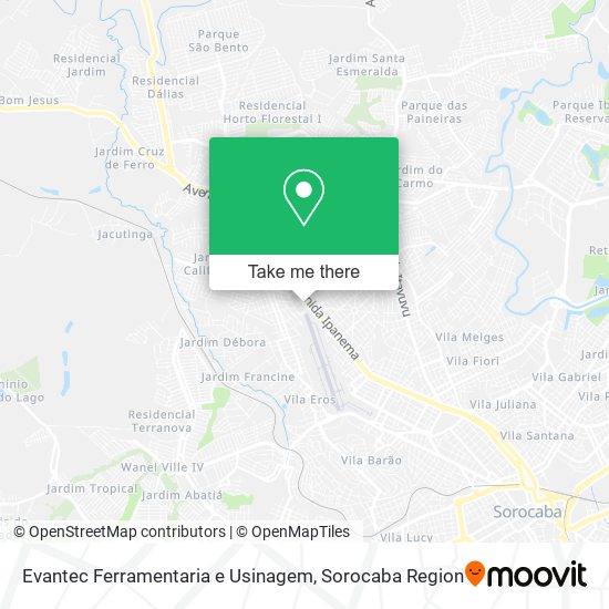 Mapa Evantec Ferramentaria e Usinagem