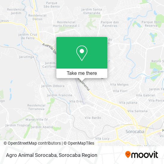 Agro Animal Sorocaba map