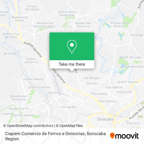 Ciapem Comercio de Forros e Divisorias map