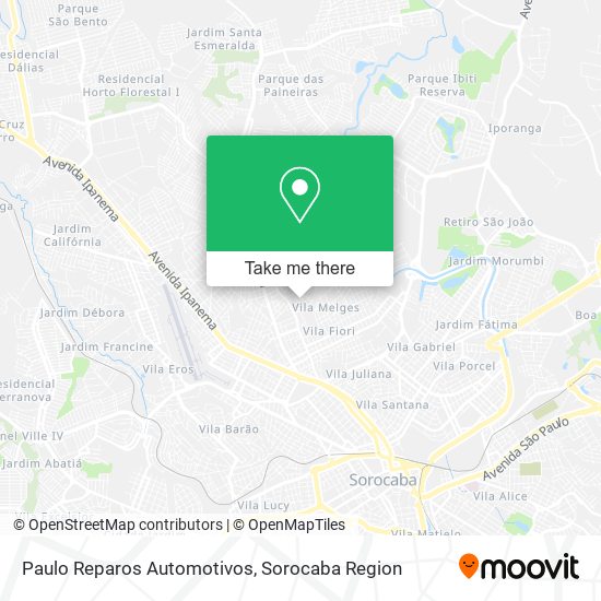 Mapa Paulo Reparos Automotivos