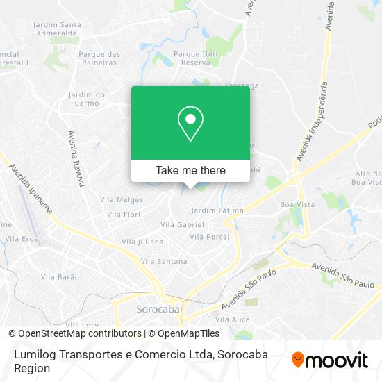 Mapa Lumilog Transportes e Comercio Ltda