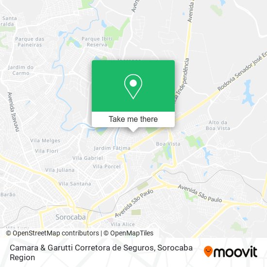 Mapa Camara & Garutti Corretora de Seguros