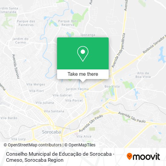 Conselho Municipal de Educação de Sorocaba - Cmeso map