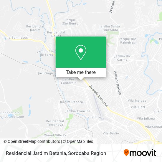 Mapa Residencial Jardim Betania