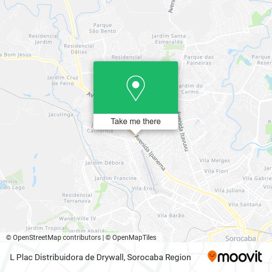 L Plac Distribuidora de Drywall map