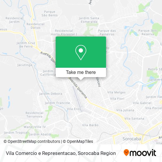Vila Comercio e Representacao map