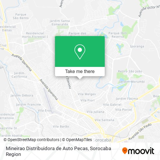 Mineirao Distribuidora de Auto Pecas map