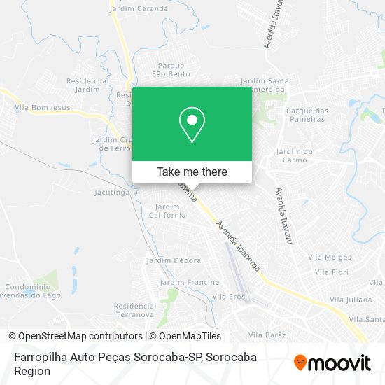 Mapa Farropilha Auto Peças Sorocaba-SP