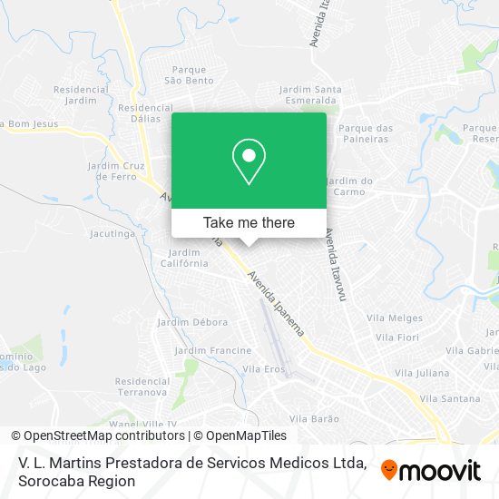 V. L. Martins Prestadora de Servicos Medicos Ltda map