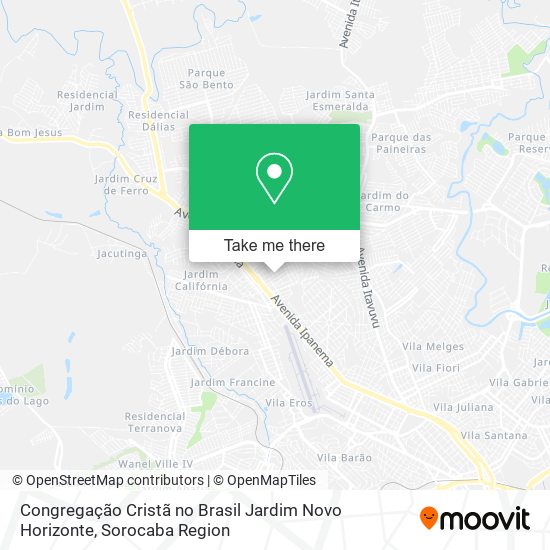 Congregação Cristã no Brasil Jardim Novo Horizonte map