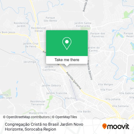 Congregação Cristã no Brasil Jardim Novo Horizonte map