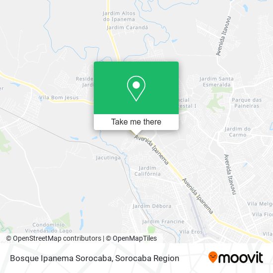 Bosque Ipanema Sorocaba map