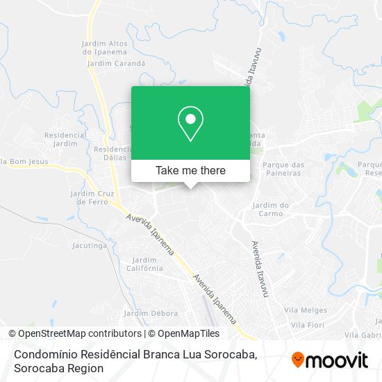 Mapa Condomínio Residêncial Branca Lua Sorocaba