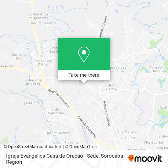 Igreja Evangélica Casa de Oração - Sede map