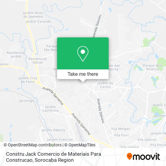 Mapa Constru Jack Comercio de Materiais Para Construcao