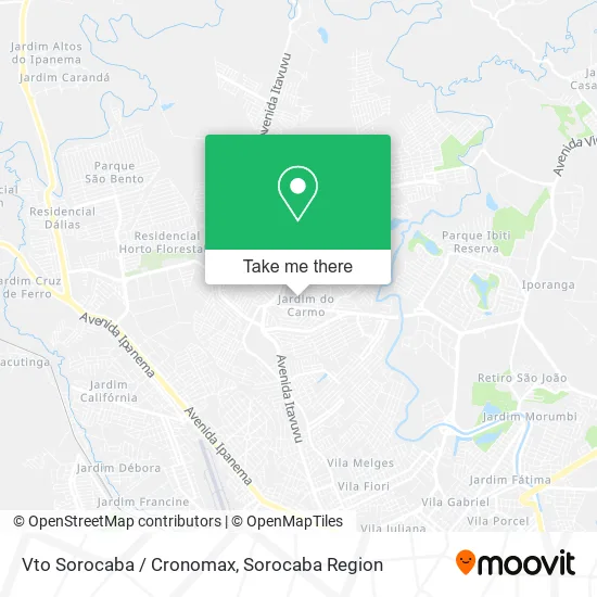 Vto Sorocaba / Cronomax map