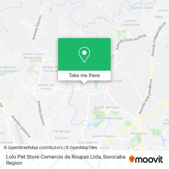 Lolo Pet Store Comercio de Roupas Ltda map