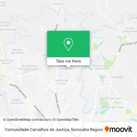 Comunidade Carvalhos de Justiça map